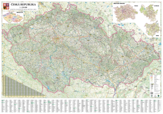 nástenná mapa Česká republika automapa 140x200cm lamino, lišty